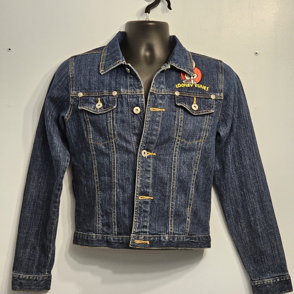 Looney Tunes Disney Jean Jacket, Womens Size Large